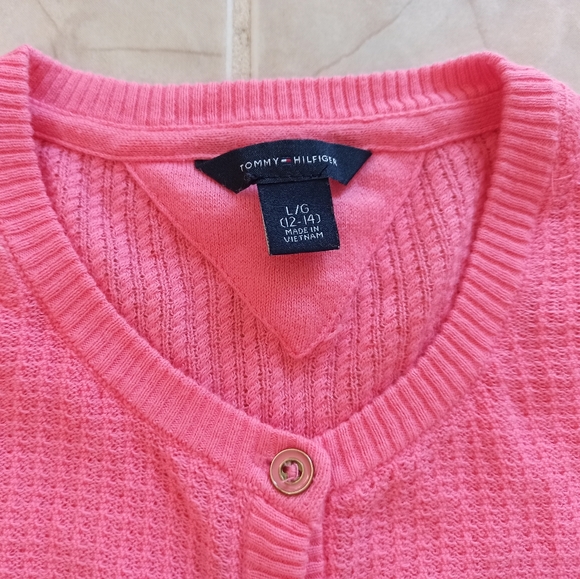 Cropped Pink Tommy Hilfiger Cardigan - Picture 2 of 3
